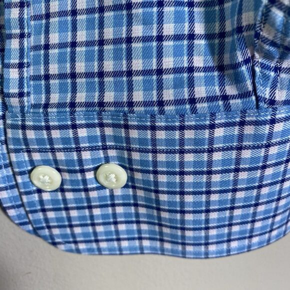 Peter Millar Crown Finish Shirt Mens XL Check Plaid Button Up Flannel Dress - Picture 3 of 13